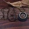 Leather Chain Wooden Pendant Necklace Boho Clothing Pendant Vintage Necklace  for Women Men