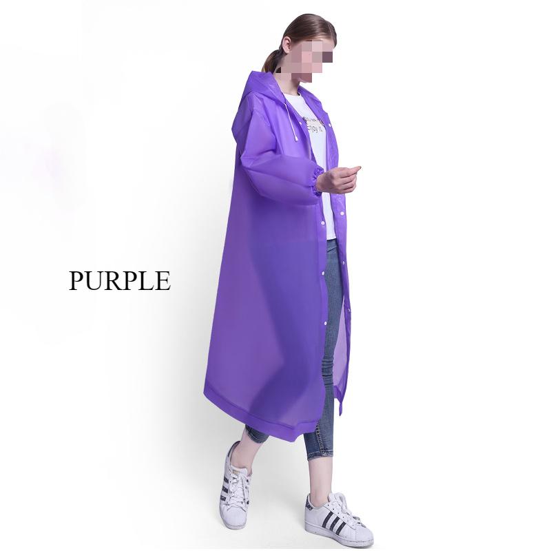 

Премиальный плащ для взрослых из ЭВА – утолщенный, водонепроницаемый и прочный для путешествий на открытом воздухе и скалолазания, универсальный цельный дизайн 115cm фиолетовый