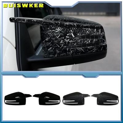 2 SZT. Naklejane Nakładki na Lusterka Boczne Wzór Włókna Węglowego Dla Mercedes Benz W176 W246 W204 W212 W221 C117 X204 X156