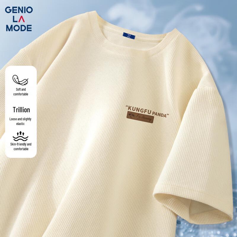 GENIOLAMODE Короткая футболка с вафельным плетением 2XL