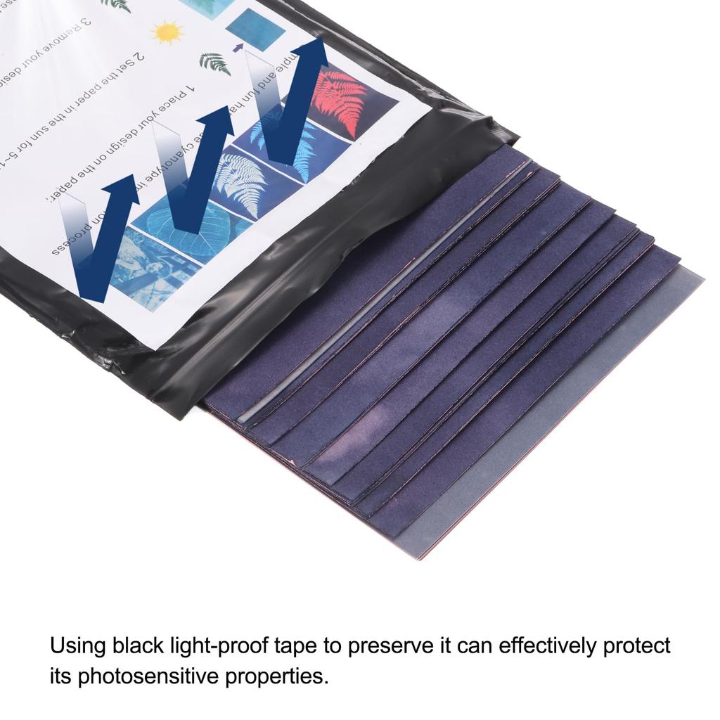 uxcell Cyanotype 24 High Sensitivity Sunprint Kit for Adult DIY Pink Craft Inches Paper, Sheets, Art, Paper, 4.1x5.8 (A6 Size)