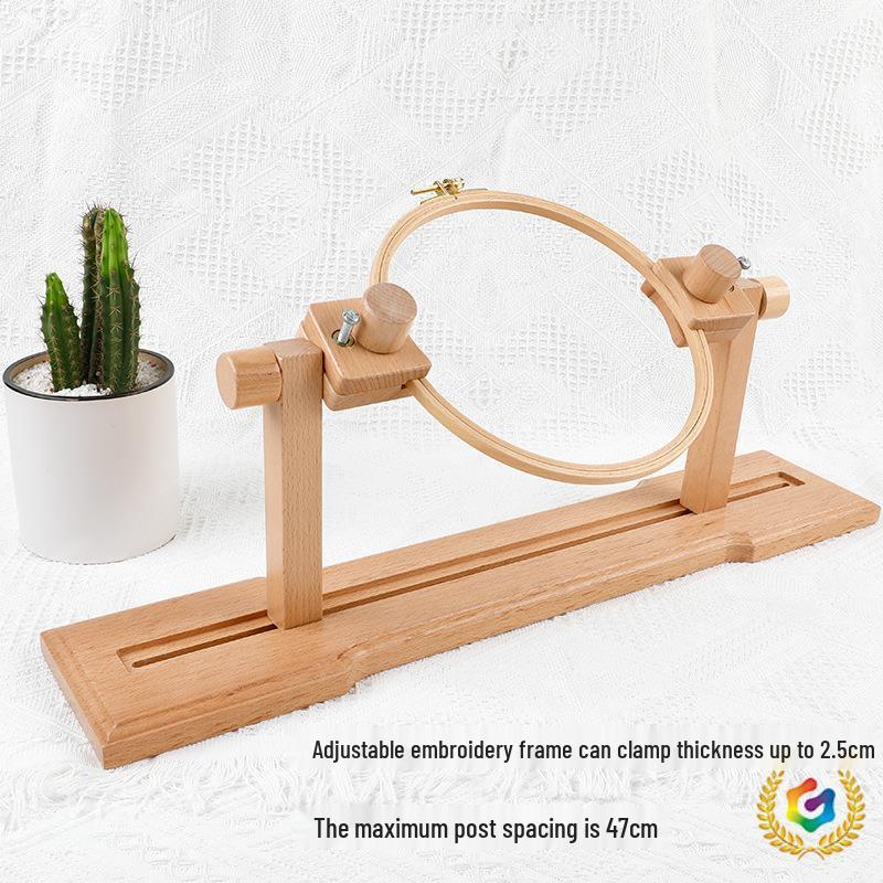 Verstellbarer Buchenholz Kreuzstich- und Stickerei-Tischständer