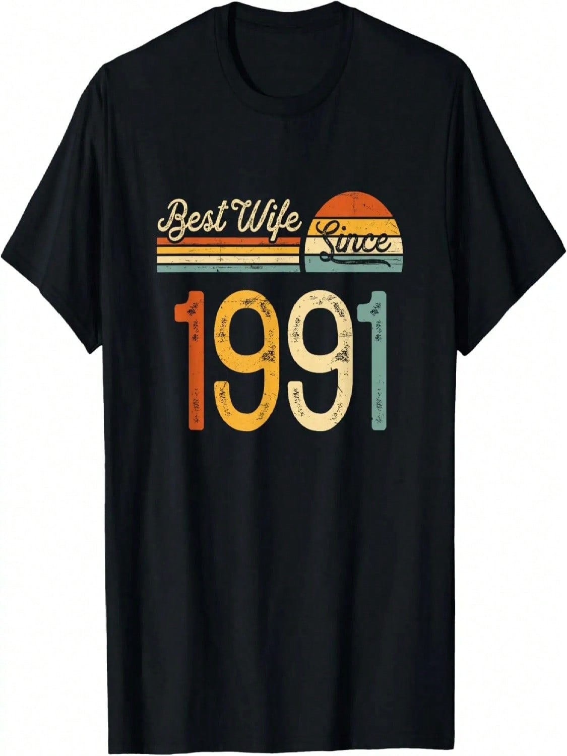 33rd Wedding Anniversary - Best Wife Since 1991 33 Years T-Shirt S разноцветный