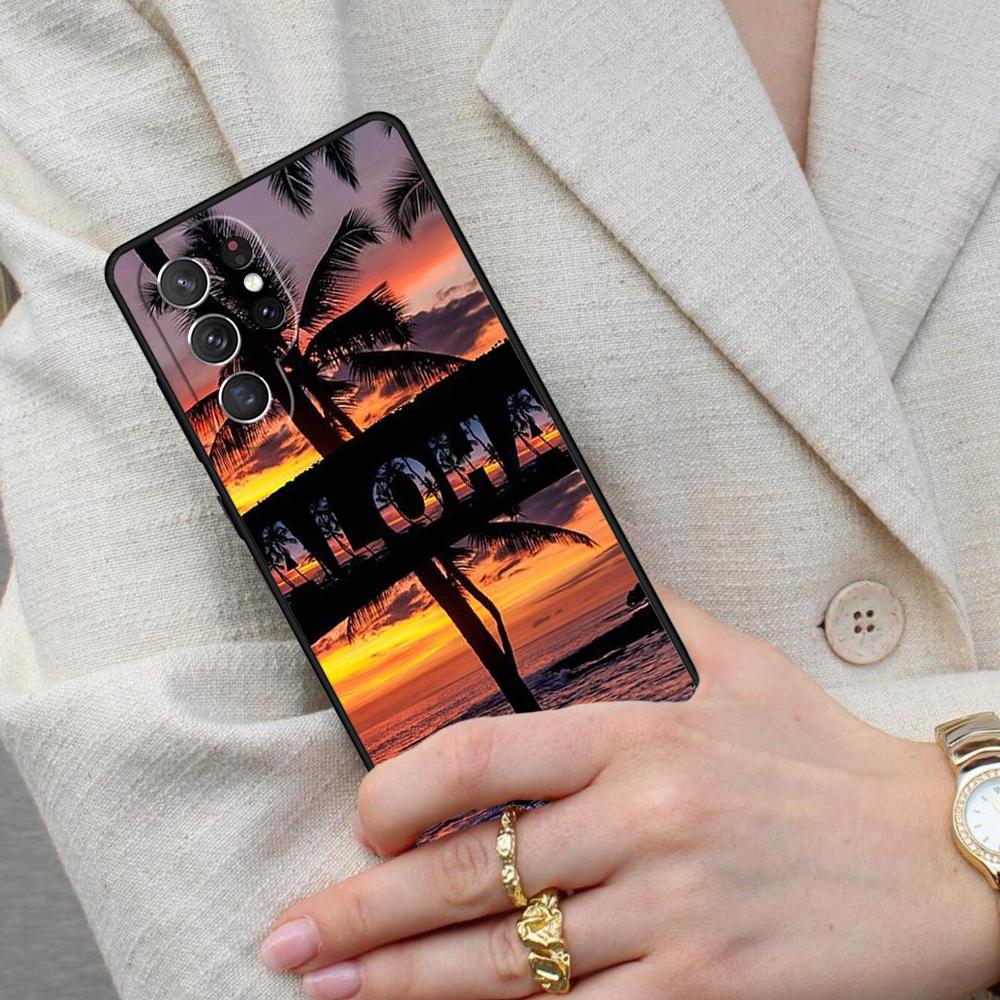 Aloha Beach Life Hawaii Cell Phone Case for Samsung Galaxy S26 Ultra S25 S24 S23 S22 S21 S20 Note10 Cover