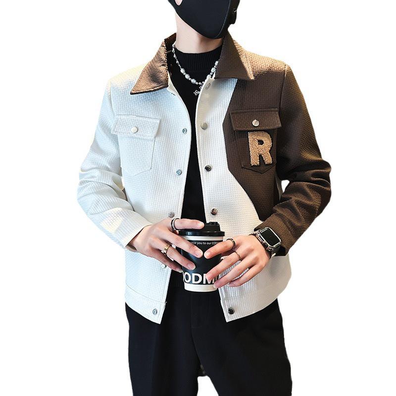 Herren Trendige Kontrastfarben Reversjacke - 2023 Frühling & Herbst Lässige Mode.