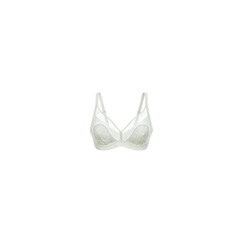 ubras Sunlight Vanilla Lace Rabbit Ear Cup Large Breast Bra Wireless Brassiere