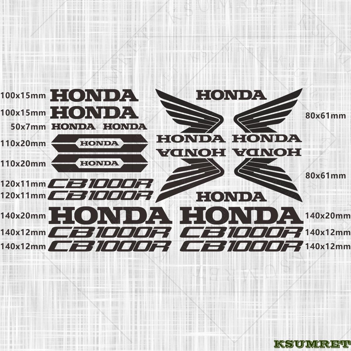 AAADH1 For Honda CB1000R Stickers Logo Motorcycle Tank Helmet Decals Waterproof