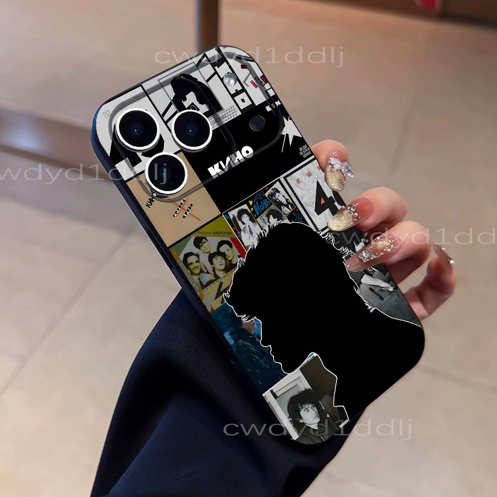 

Band K-Kino Viktor Tsoi Phone Case For iPhone 17,16,15,11,12,14,13 Pro Max Mini XS,XR,7 Plus 16E Air Shockproof Soft Cover iPhone15promax