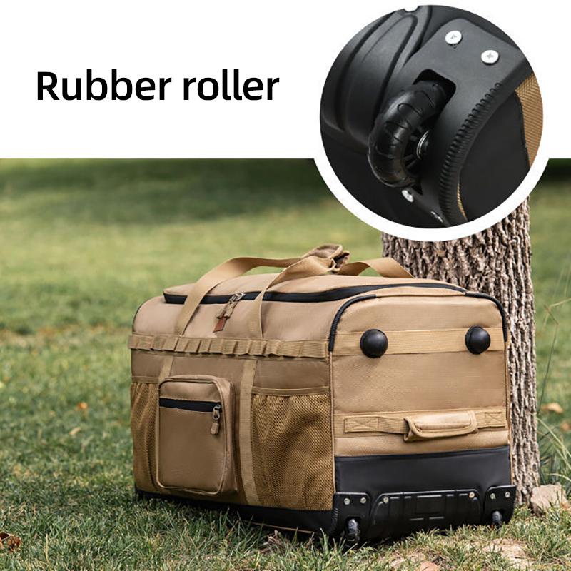 Outdoor Camping Storage Bag Travel Duffel Handheld Backpack Multi-Functional Large-Capacity Wheeled Pack