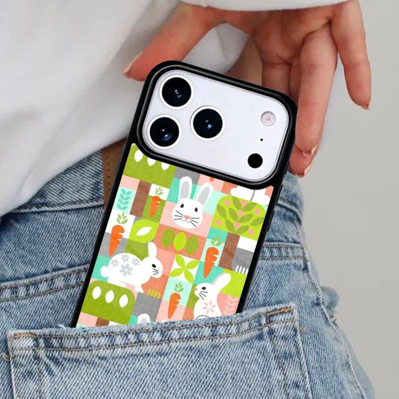 Bunny Rabbits print Phone Case for iPhone 16e 15 14 13 12 17 Pro Max Plus Air 17pro Cover Coque