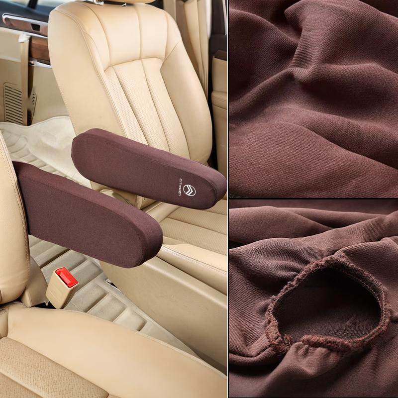 Car Seat Armrest Cover Soft Comfortable Elastic Cloth For Citroen C4 C3 C5 C1 C2 VTS Berlingo Celysee Xsara Picasso Aircross