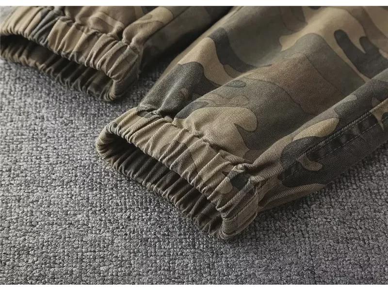 Men's American Retro Slim-Fit Camouflage Overalls with Three-Dimensional Tailoring