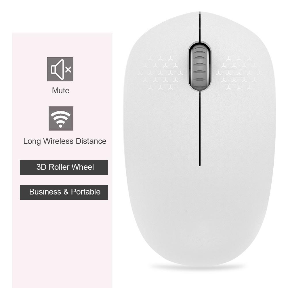 I210 Wireless Mouse Desktop Laptop 2.4G 3Key 3D 1600 DPI Power Saving Mouse (Black)