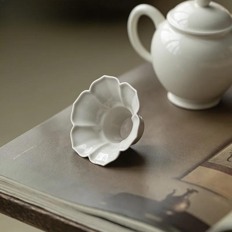 Plant Ash Lotus Petal Leaf Tea Funnel Pouring Into Pot Extractor Leakage Filter Tea Making Throwing Tea Device Teaware Items