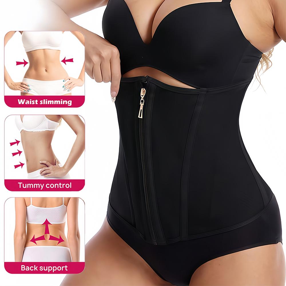 Durable And Safe Womens Waist Trainer Corset With Zipper Sweat Waist Trimmer For Women Workout Belt Corset Shapewear