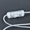 1.8M On Off Switch Power Cord For Led Lamp Us Plug Transparent Extension Cable