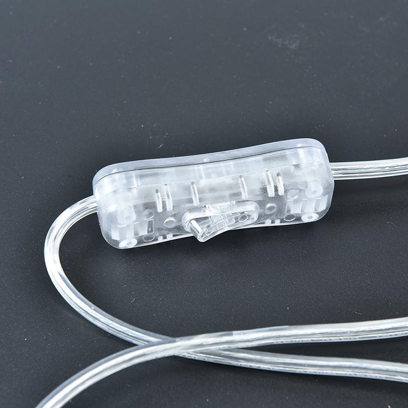 1.8M On Off Switch Power Cord For Led Lamp Us Plug Transparent Extension Cable