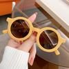 3 Stück Neuer Koreanischer Stil Runde Form Kinder Süße Sonnenbrillen Kinder Anti-UV-Brillen Bunte Sonnenbrille