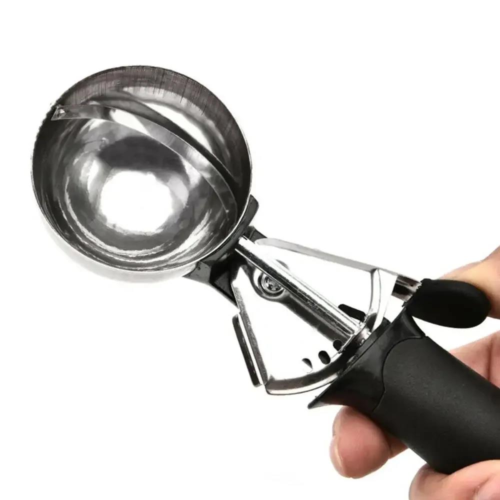 Ice Cream Scoop with Trigger Fruit Scoop with Comfort Grip Handle Stainless Steel Ice Cream Scoop for Home Ice Cream Tool 6