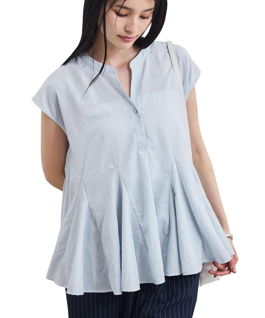 Skipper Flare Sax [BIS] Women's Blouse, Wrinkle-Resistant/Washable, (48)