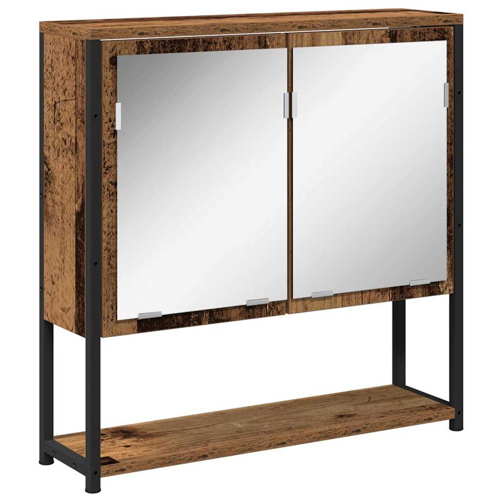 Bathroom Furniture Set with Shelf 3 pcs Reclaimed Wood Effect Particleboard
