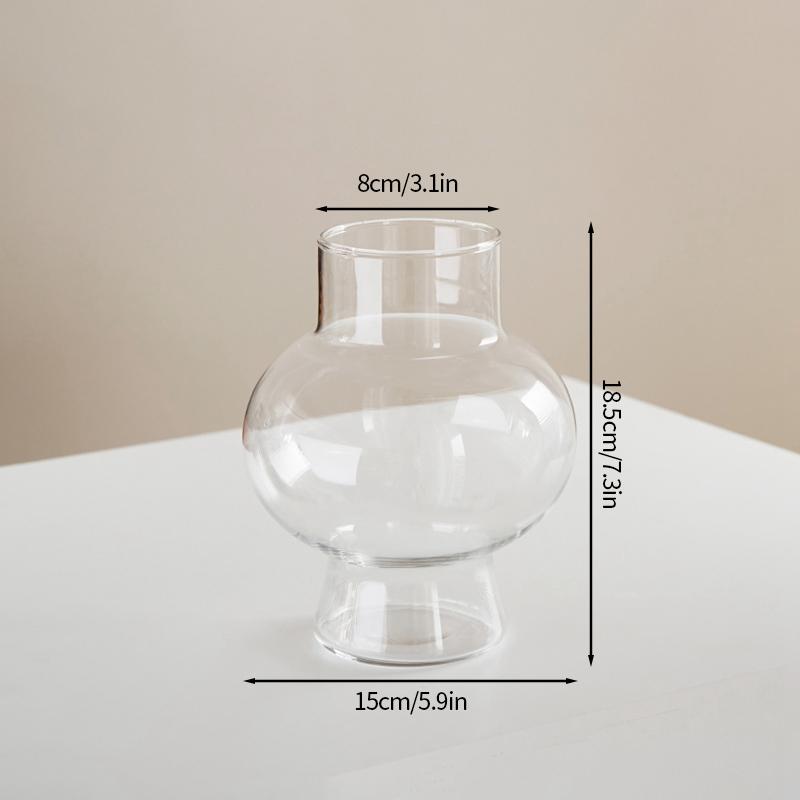 Glass Transparent Flower Vase Creative Designed Hydroponics Plants Pot Fresh Flowers Arrangement Bottle Table Desktop Ornaments