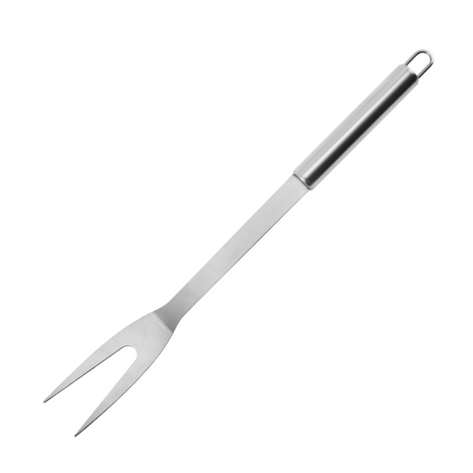 

Kitchen Utensils Food Grade Stainless Steel Bbq Grilling Fork With Wooden Handle Outdoor Barbecue Tools Kitchen Gadgets