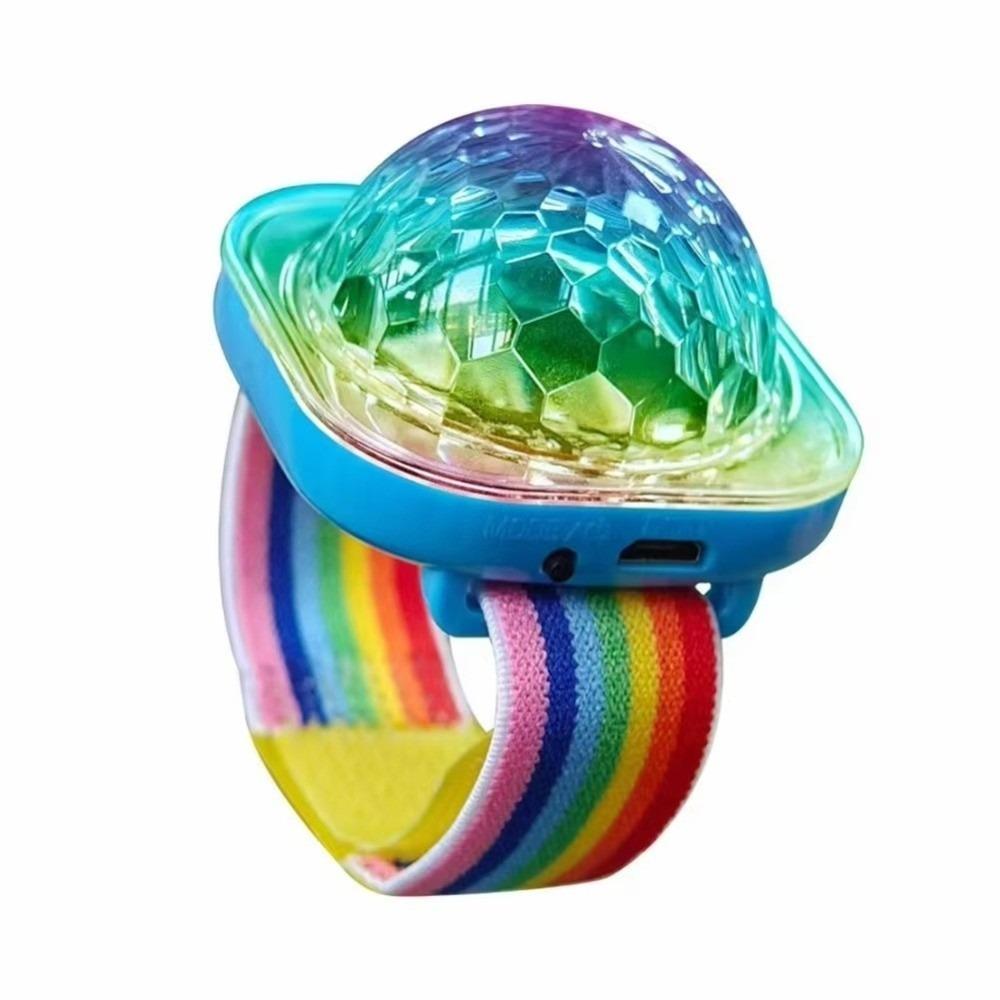 

USB Rechargeable Portable Wrist Lamp Wearable Speaker Light for Party Car Dancing DJ Club синий