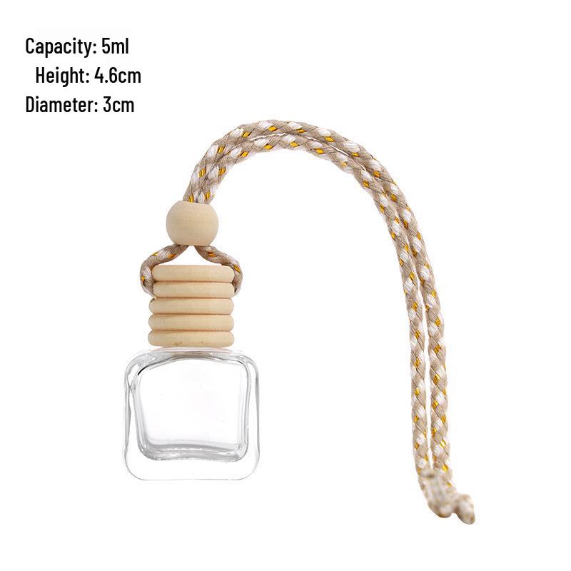 Glass Hanging Car Air Freshener & Essential Oil Diffuser Bottle
