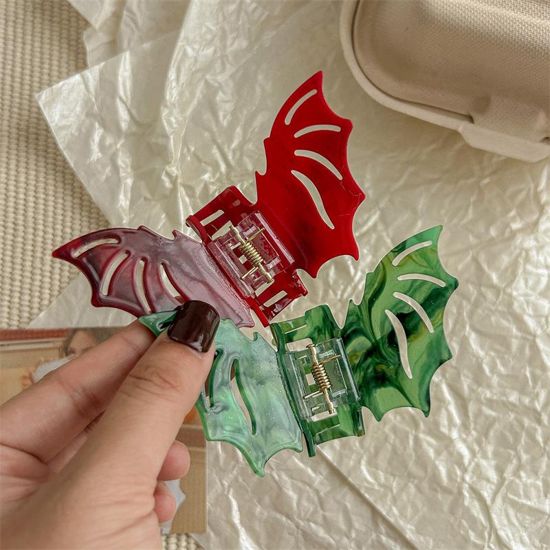 Bat Hairpin Halloween Funny Catch Clip Female Back Head Disc Hair Shark Clip Gothic Style Y2k Subculture Hair Accessories