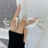 Fashion Stylish Rectangle Eyeglasses Frames Women Men Transparent Clear Brand Designer Optical Cute Frameless Oculos