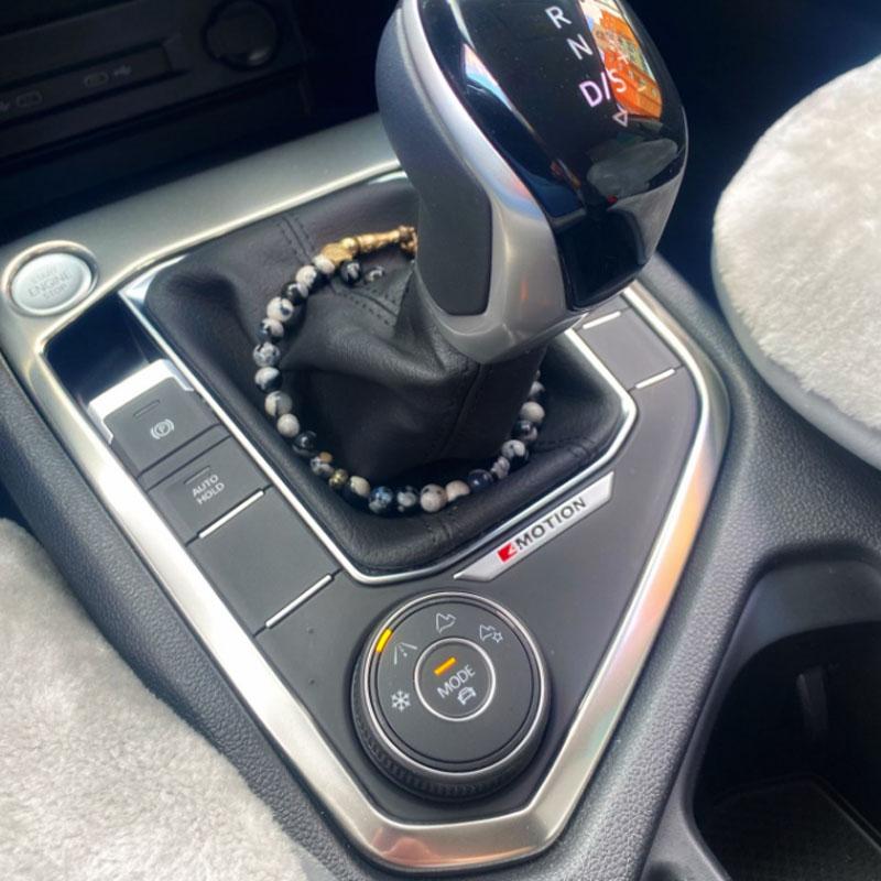 Car Styling Stainless Steel Cover Stickers Gear Shift Panel Interior Trim Molding For Volkswagen VW Tiguan 2020-2017