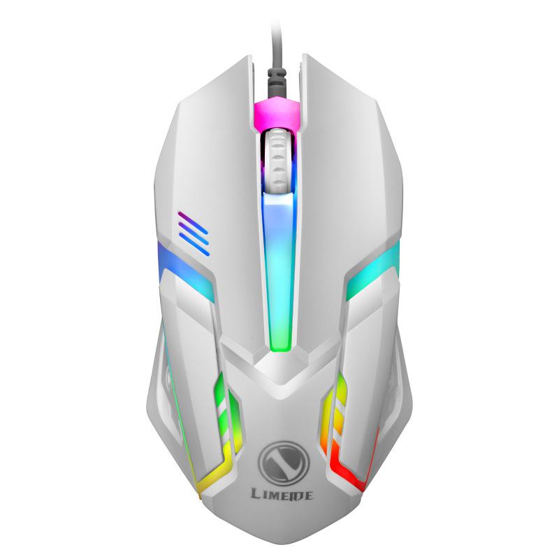 Li-Mage GTX300 White RGB Backlit USB Gaming Keyboard and Mouse Set