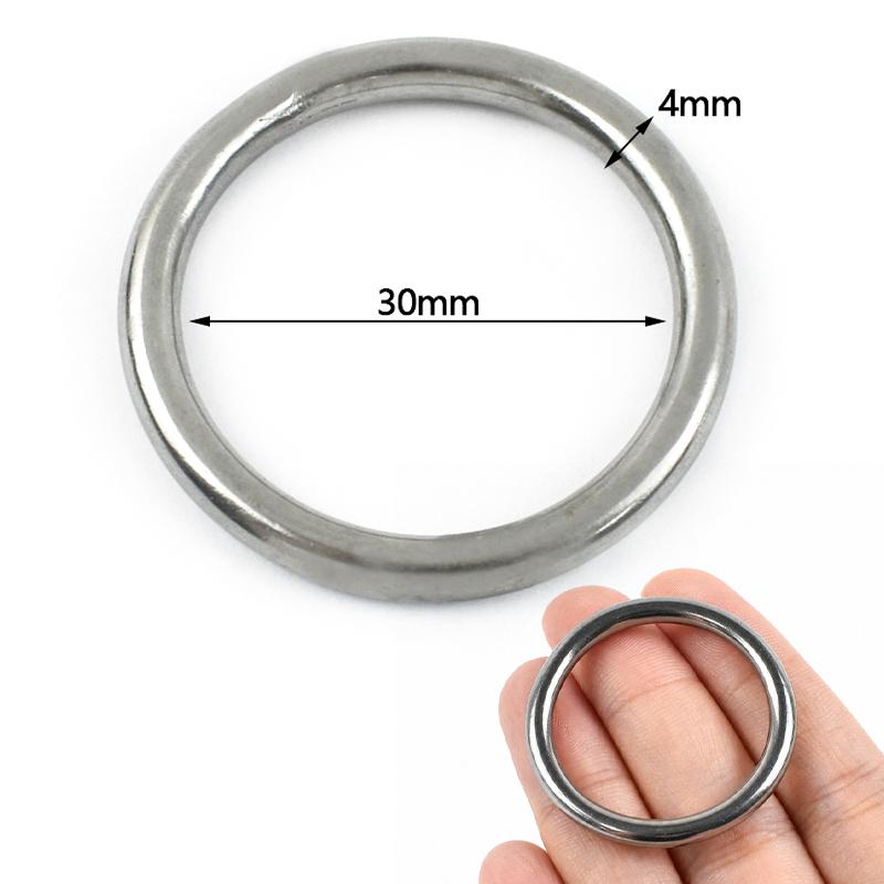 2-10Pcs 316# Stainless Steel Seamless O Rings Buckle Pet Collar Clasp Backpack Strap Hanging Bed Connection Anti-rust Ring