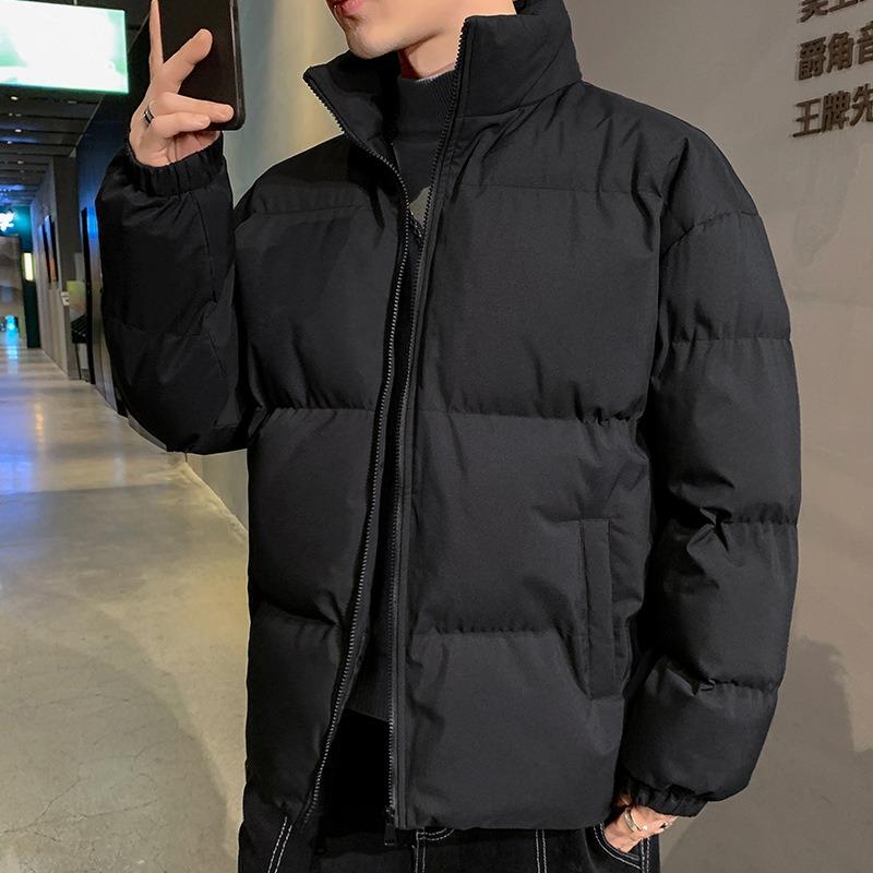 Winter Baumwollkleidung Herren Trendmarke Gutaussehend Stehkragen Jacke Trendige Samt Baumwollkleidung Verdickt Kurze Brot Kleidung