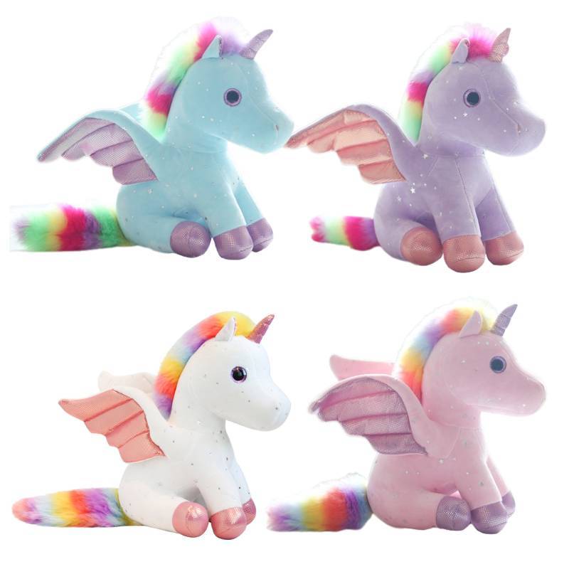 Rainbow Starry Sky Unicorn Plush Doll Stuffed Toy Children Kids Gift Birthday