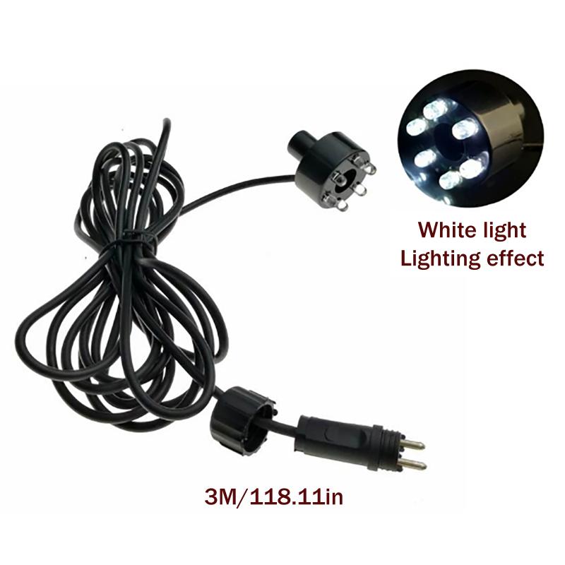 

1 шт. Подводное 6-светодиодное кольцо для фонтана, пруда с рыбами, водного сада, адаптер переменного тока, теплый белый/белый, украшение для фонтана A1