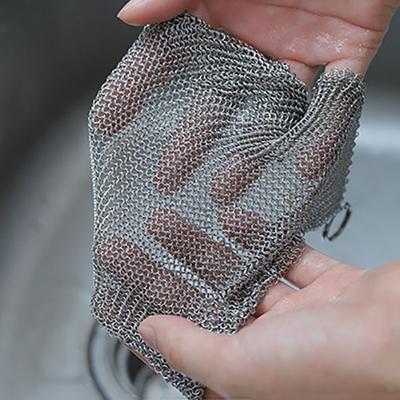 Corrosion Resistant Stainless Steel Dishcloth Rust-free Steel Wool Pot Rust Scraper Pot Brush  Bowl