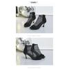 Sandal Boots Women Fine Heel Back Zipper Fish Mouth Sandals