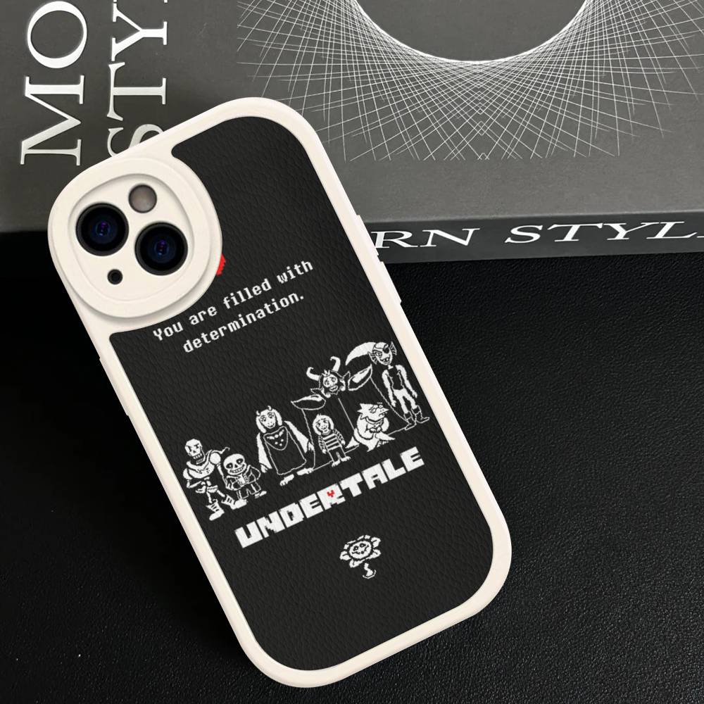 U-Undertale Game Phone Cover For IPhone 16 15 14 13 12 11 Pro Max Plus Leather Soft Case