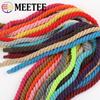 Meetee 10 Metre 5/8/10/12/20mm Renkli Pamuk Halat Üç telli Bükülmüş Makrome Kordon Ev Dekorasyon Halat Dikiş