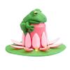 Frog Can Lid Lily Pad Cup Holder Set Reusable Soda Can Cover Secure Can Lids with Cup Holder Whimsical Drink Accessories