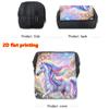 Dreamy Unicorn 2D Printed Double-Layer Flip Black Pencil Case - Back-To-School Essential Pencil Box, Daily Multi-Functional Makeup Bag, Large Capacity