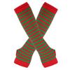 New Fashion Long Glove Arm Cover Classic Pink Black and White Striped Fingerless Elbow Gloves Warmer Knitted  Long  Wristband