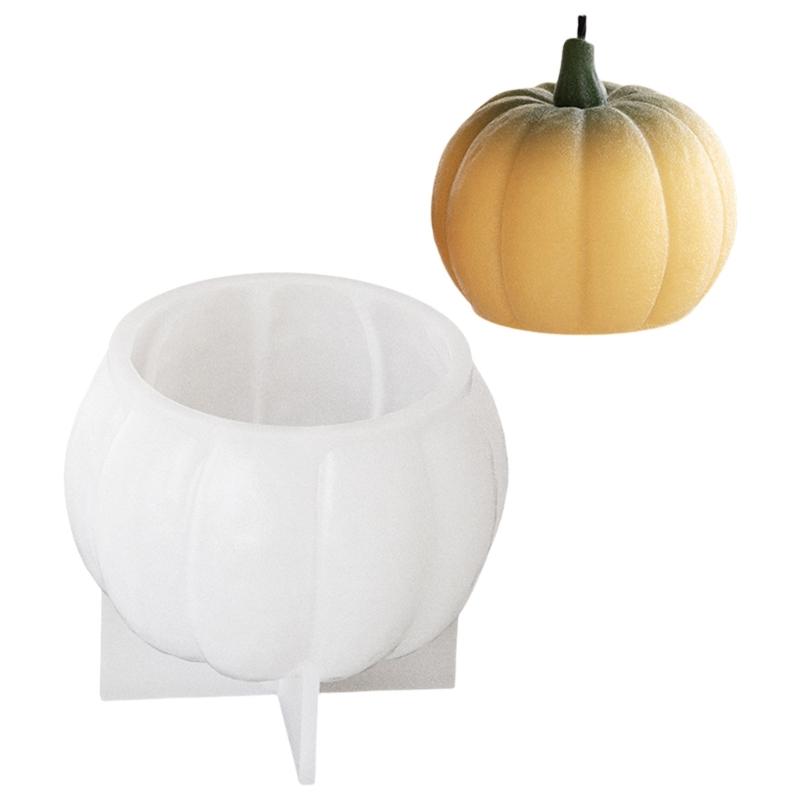 Pumpkin Shaped Candle Mold Gypsum Ornament Mould Home Decoration Molds Handmade Jewelry for Aromatherapys Enthusiasts
