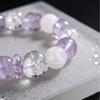 Zixia Yingxue Original Design Natural Lavender Amethyst Snowflake Phantom Crystal Bracelet for Women