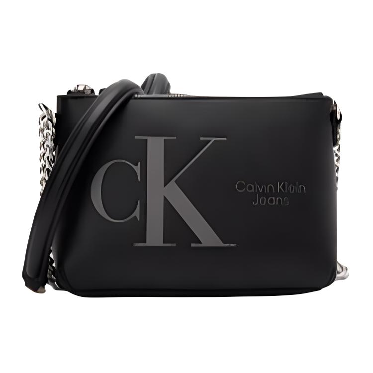 

Calvin Klein Logo Zip Closure Shoulder Crossbody Bag Women bags Black DH3104-001 Black