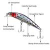 Wiederaufladbare Angelköder Elektrische Angelköder Zuckende Köder Elektrischer Wobbler LED-Licht Angelköder Crankbaits