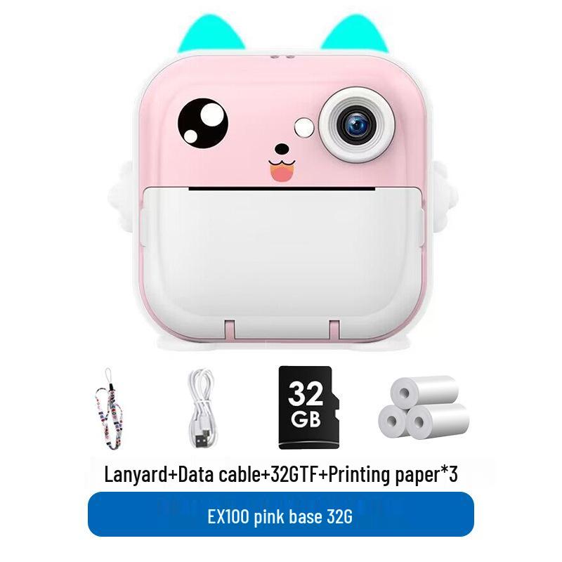 Children's Bluetooth HD Mini Polaroid Camera - Instant Print, Holiday Gift for Students