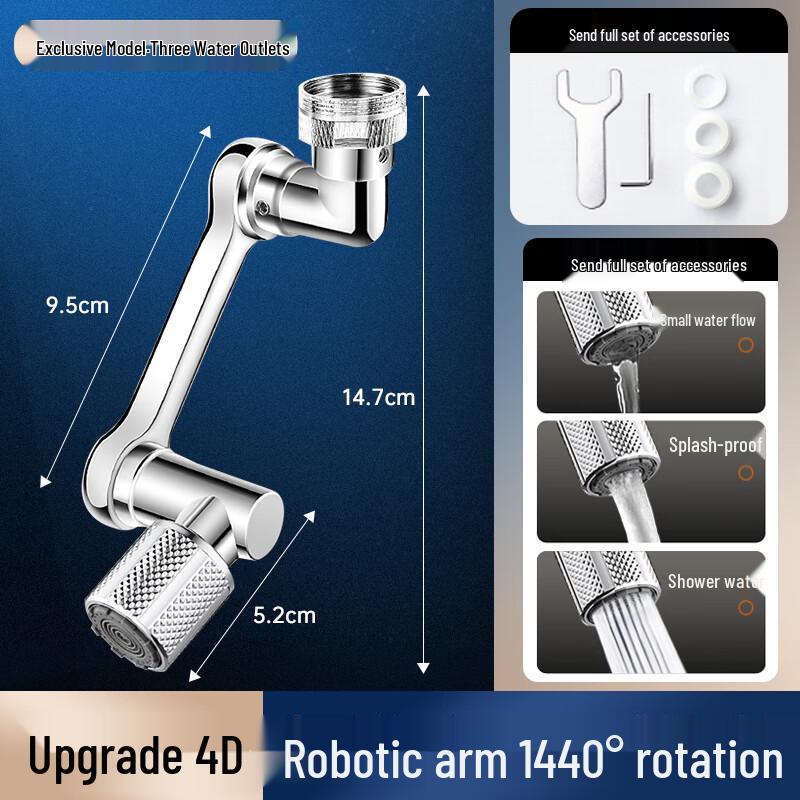 Universal Rotatable Kitchen Faucet Extender